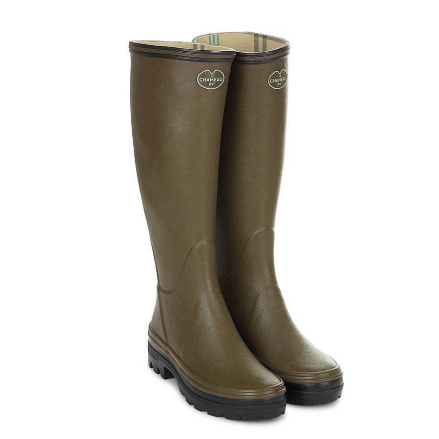 Le Chameau Tall Wellington Boots | Women'S Giverny Jersey Lined Boot