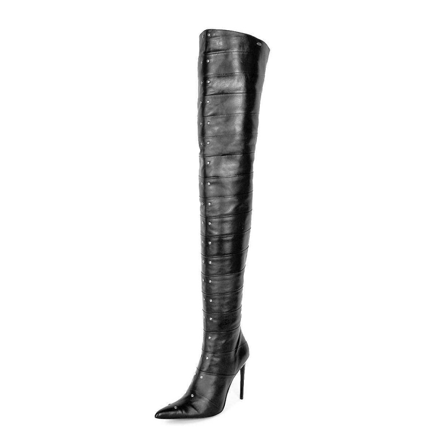 Fernando Berlin Dress To Impress | Thigh High Boots In Segmented Leather And Stiletto Heels Standard Size