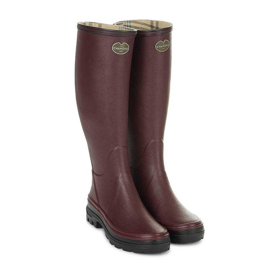 Le Chameau Tall Wellington Boots | Women'S Giverny Jersey Lined Boot