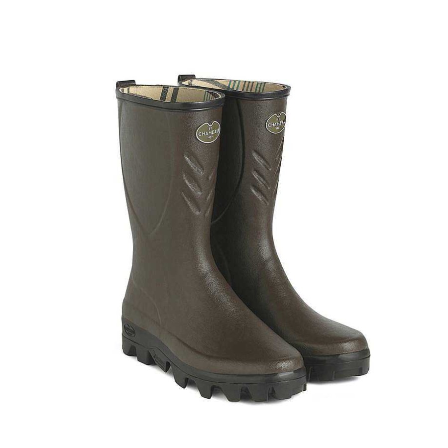 Le Chameau Short Wellies | Men'S Ceres Jersey Lined Low Boot