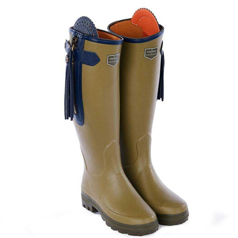 Le Chameau Tall Wellington Boots | Women'S L'Alliance Neoprene Lined Boot - Standard Calf