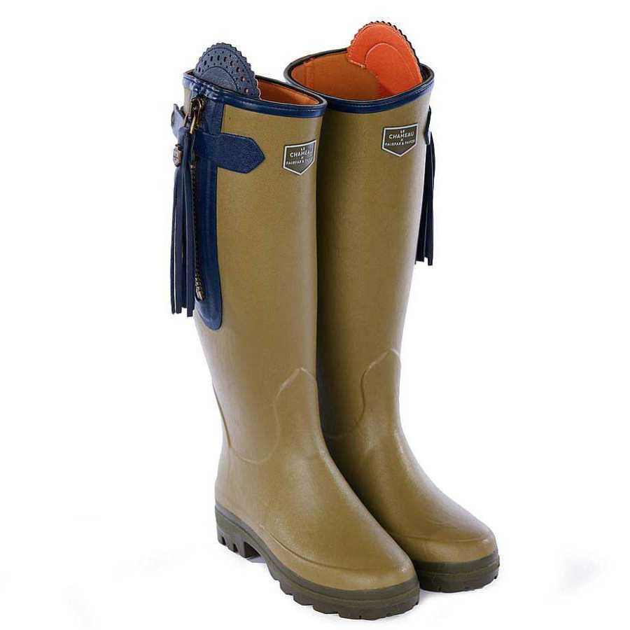 Le Chameau Tall Wellington Boots | Women'S L'Alliance Neoprene Lined Boot - Sporting Calf