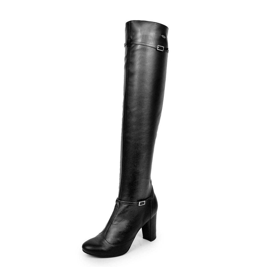 Fernando Berlin Everyday Darlings | Over-The-Knee Boots Mary Jane Style With Straps And Block Heel Standard Size