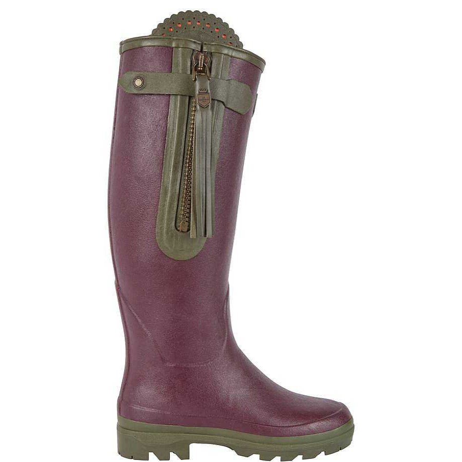 Le Chameau Tall Wellington Boots | Women'S L'Alliance Neoprene Lined Boot - Sporting Calf