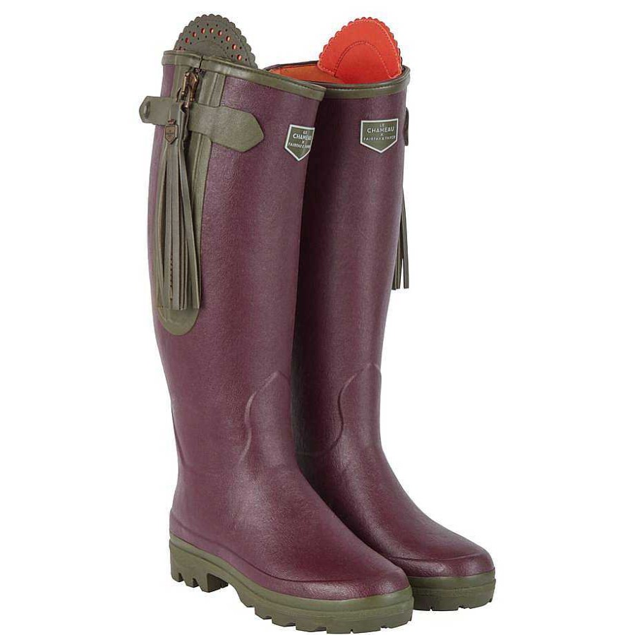 Le Chameau Tall Wellington Boots | Women'S L'Alliance Neoprene Lined Boot - Narrow Calf