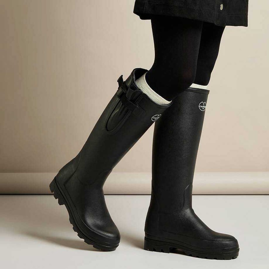 Le Chameau Tall Wellington Boots | Women'S Vierzonord Neoprene Lined Boot