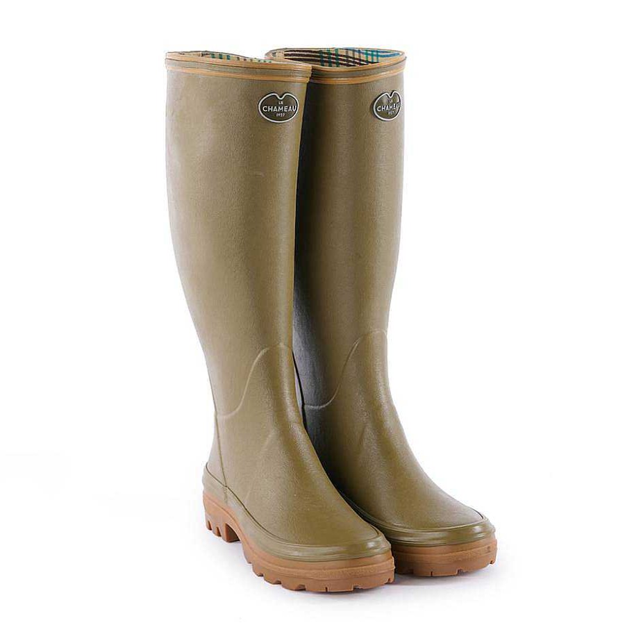 Le Chameau Tall Wellington Boots | Women'S Giverny Jersey Lined Boot