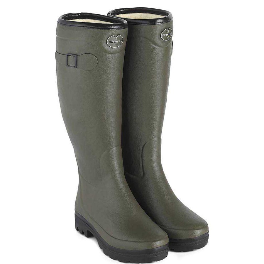 Le Chameau Tall Wellington Boots | Women'S Country Wool Lined Boot