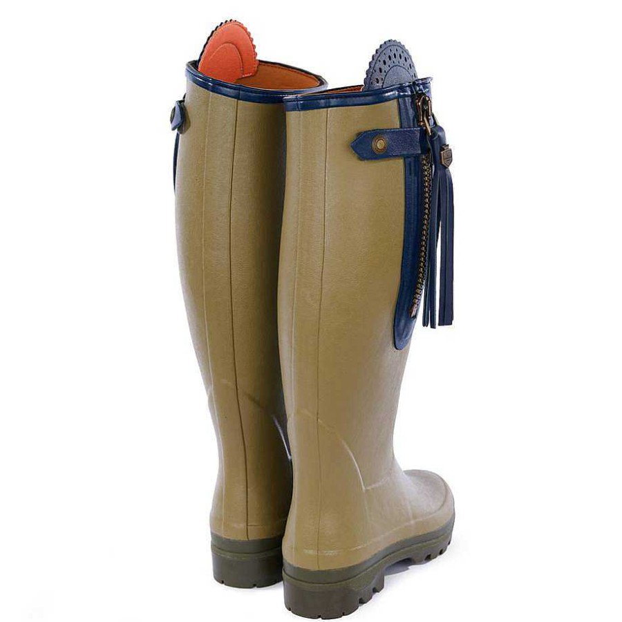 Le Chameau Tall Wellington Boots | Women'S L'Alliance Neoprene Lined Boot - Sporting Calf