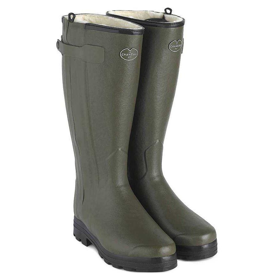 Le Chameau Tall Wellington Boots | Men'S Chasseur Wool Lined Boot