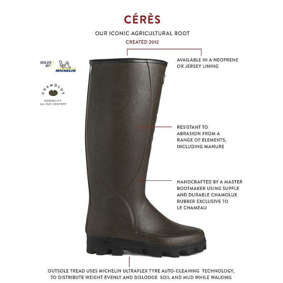 Le Chameau Tall Wellington Boots | Men'S Ceres Jersey Lined Boot